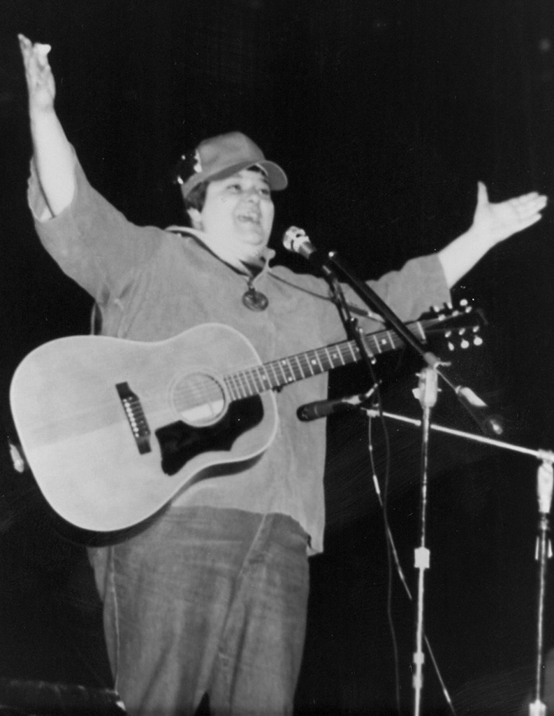 Maxine Feldman performing  at 1979 March on Washington for Lesbian & Gay Rights October 14, 1979